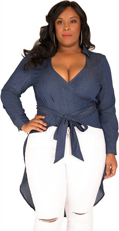 Plus Size Hourglass Body Shape Shirt Tops 03