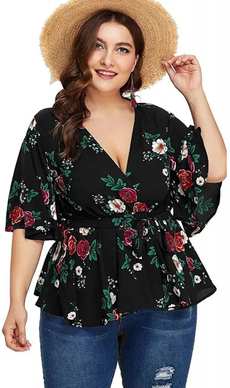 Plus Size Hourglass Body Shape Shirt Tops 07