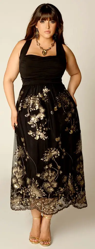 black cocktail dress curvy