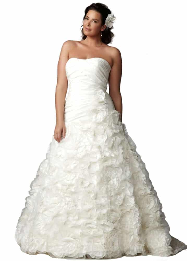 ruffled wedding dress