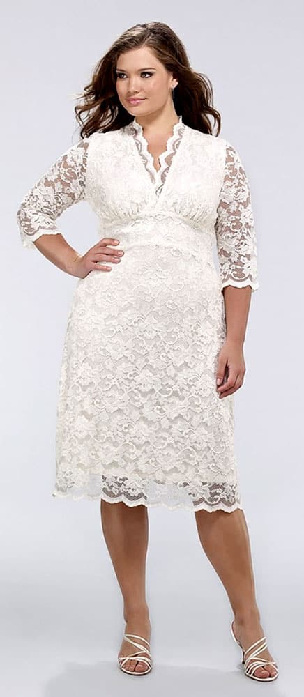 Featured image of post Knee Length Wedding Dress Plus Size - Best knee length dress of women from women collections for sale with up to 33.00% off.