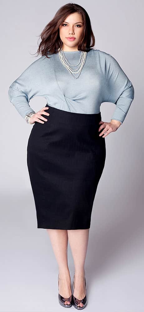 plus size pencil skirt