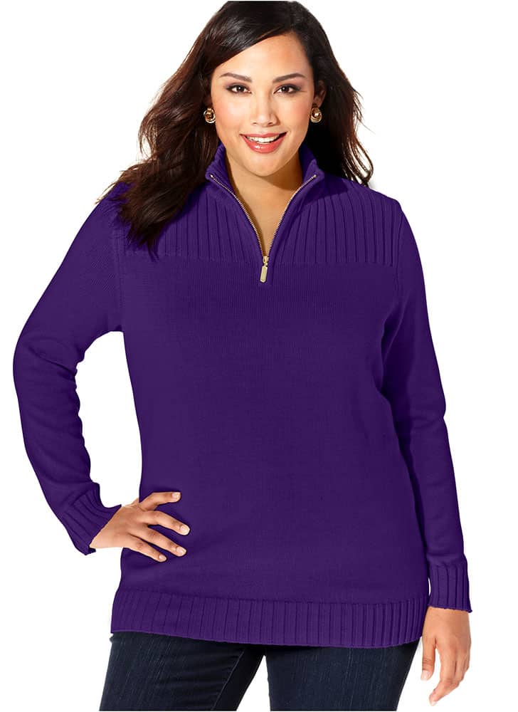 Middle Layer - Purple zip sweater