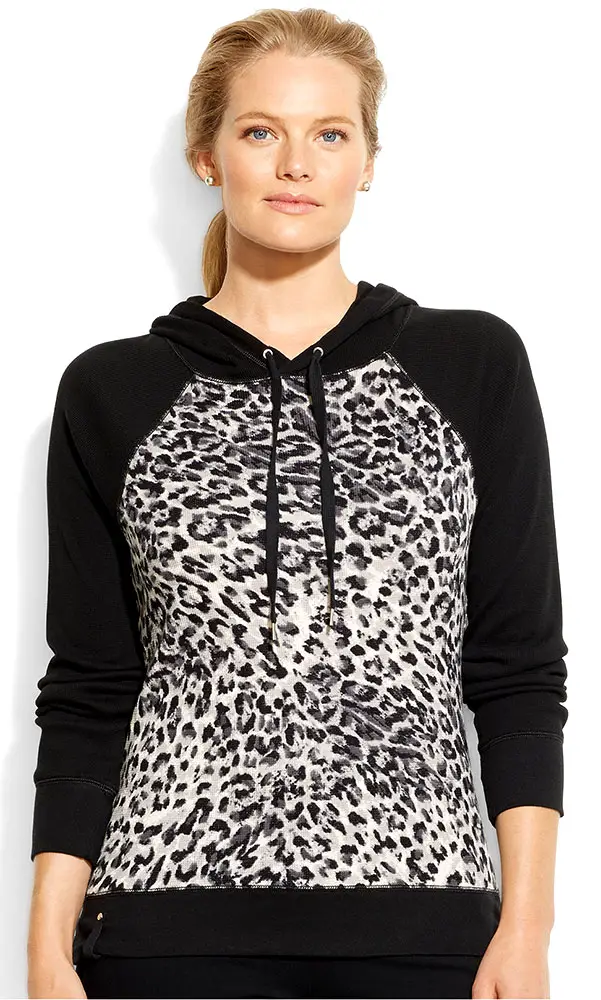 Animal print hoodie