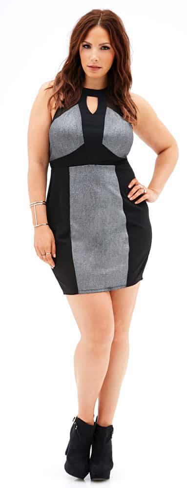 Metallic bandage dress