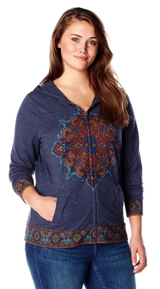 Patterned hoodie