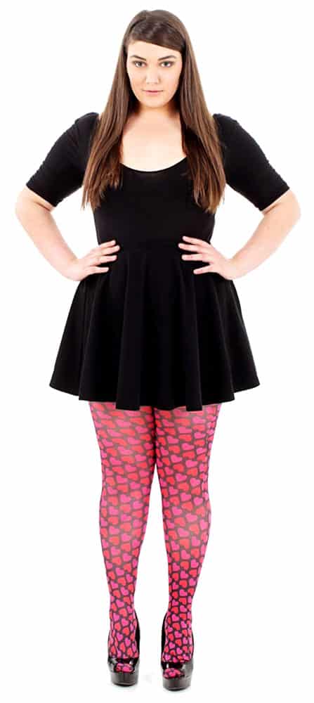 Pink patterned tights