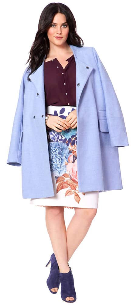 Light Blue Plus Size Jacket