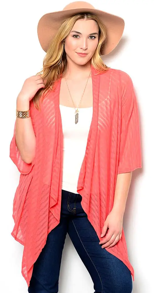 Pink sheer cardigan