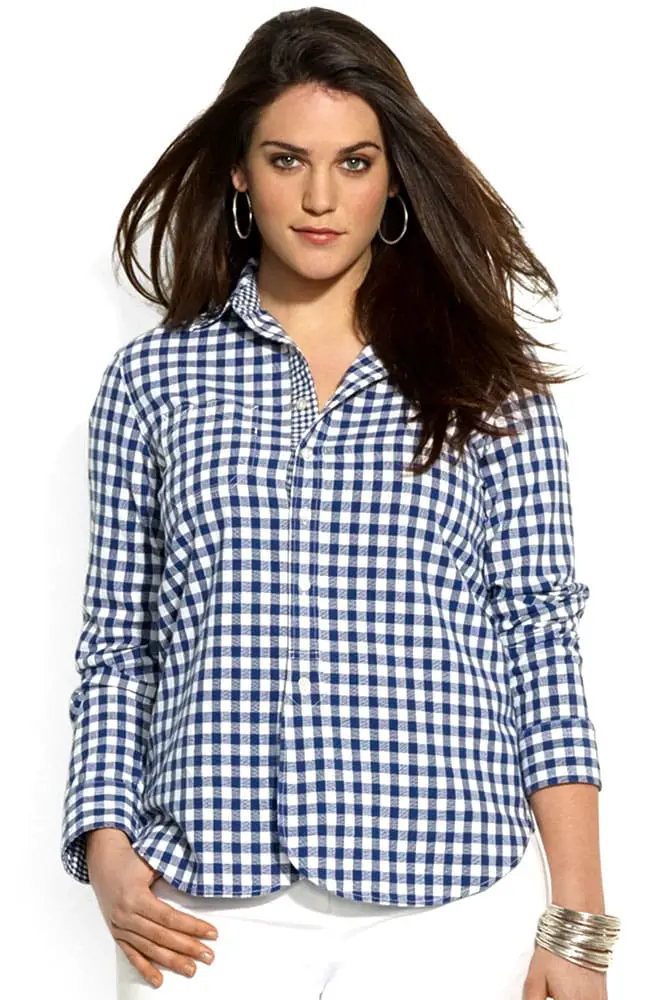 Gingham Button-Up Shirt