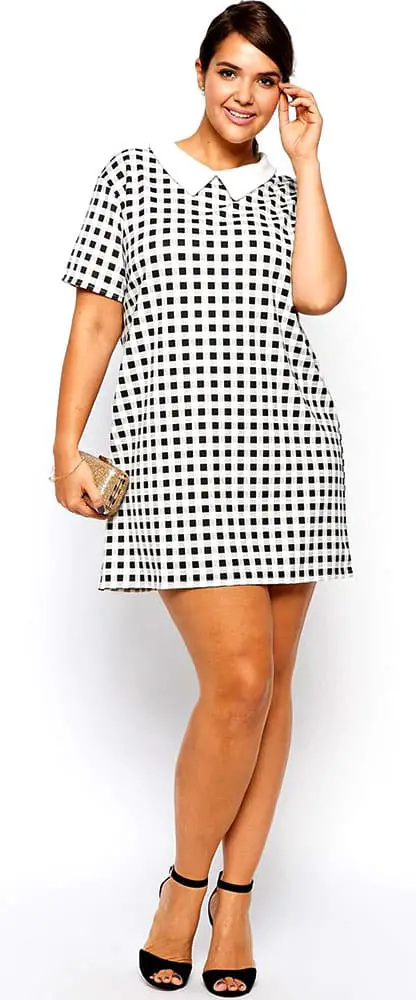 Monochrome Check Dress