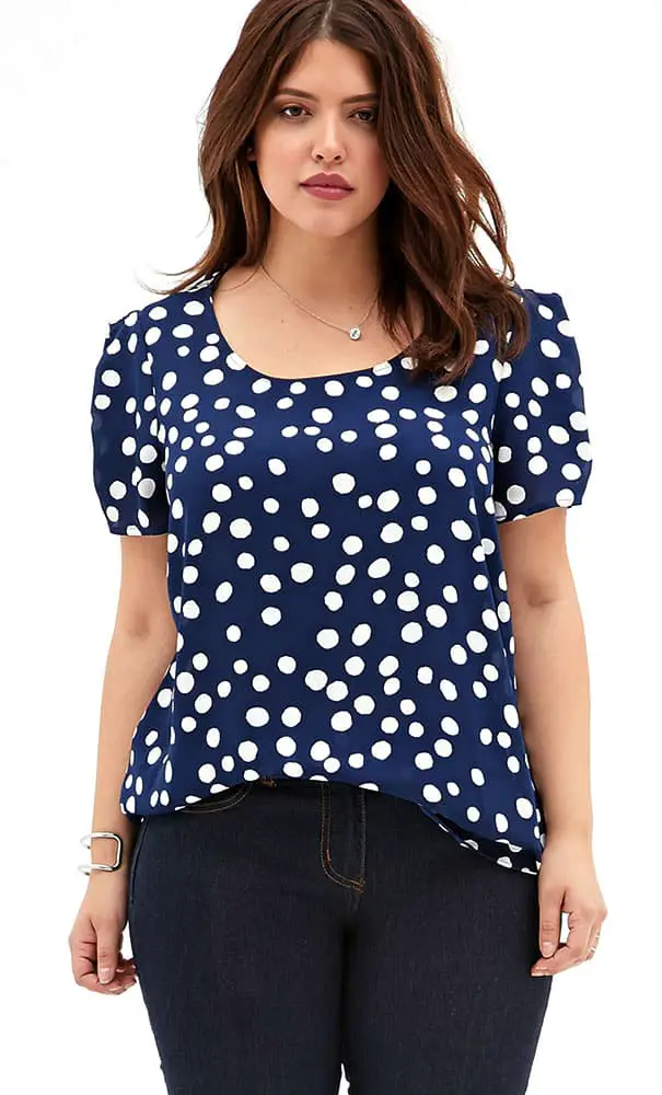 Polka dot Scoop Neck