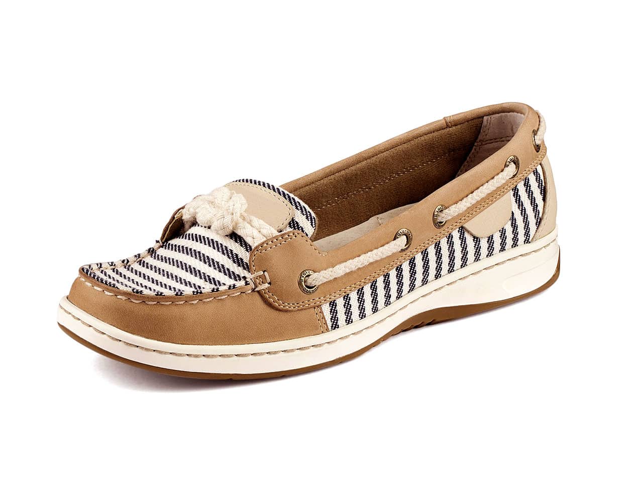 beige nautical loafers