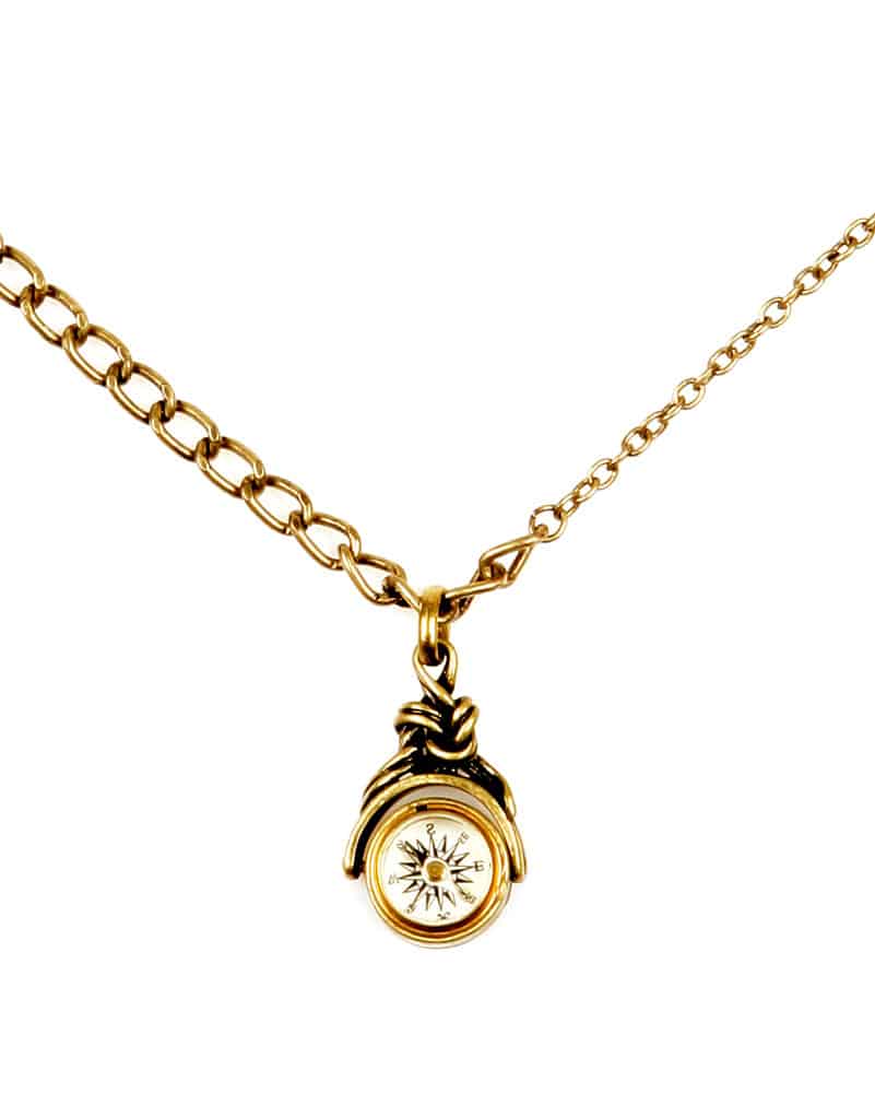 compass charm necklace