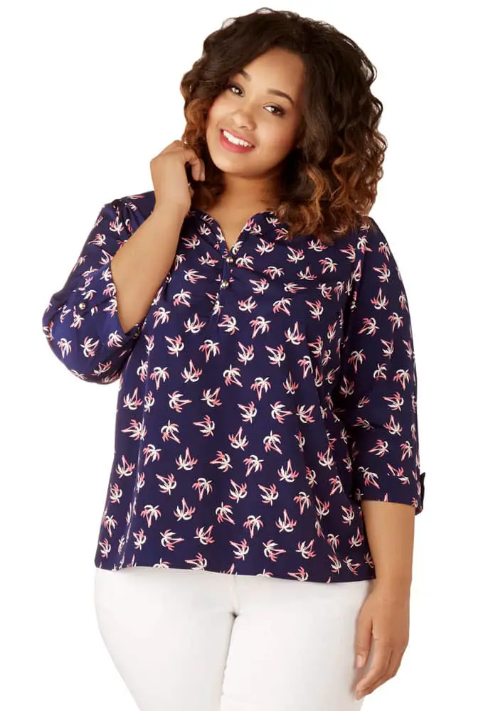 palm print blouse