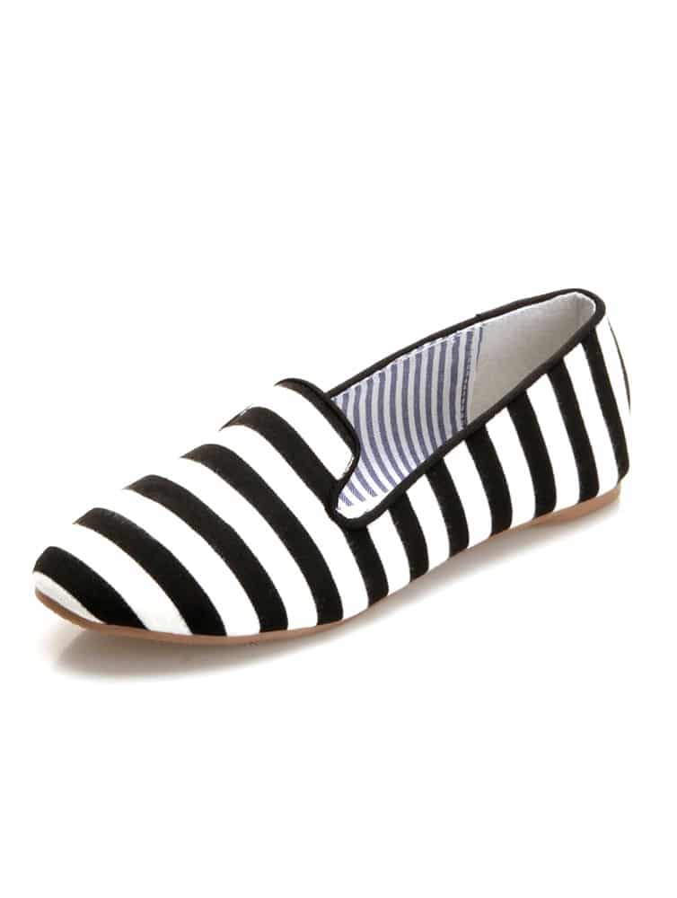 striped loafers