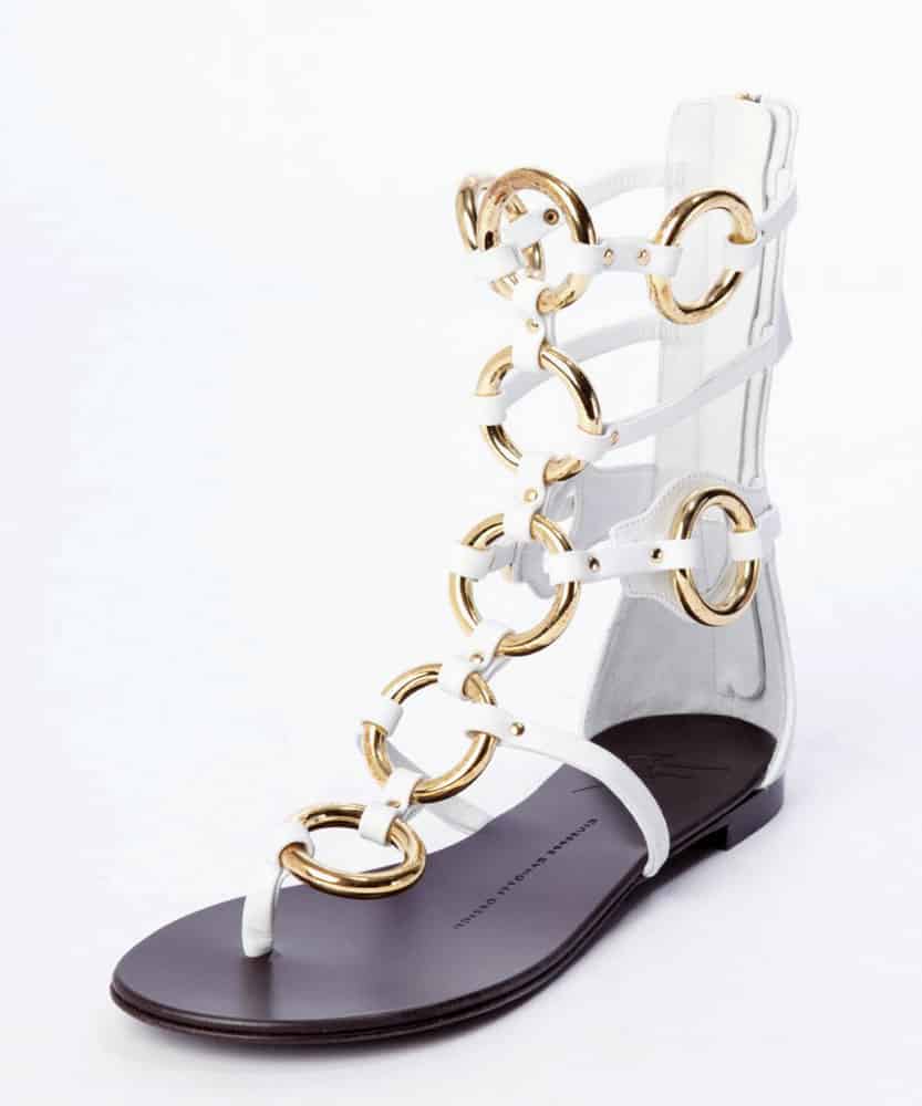 tall sandals gold rings