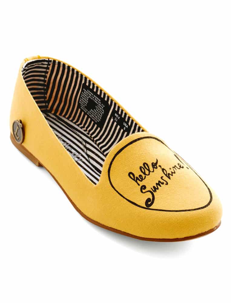 yellow nautical shoes