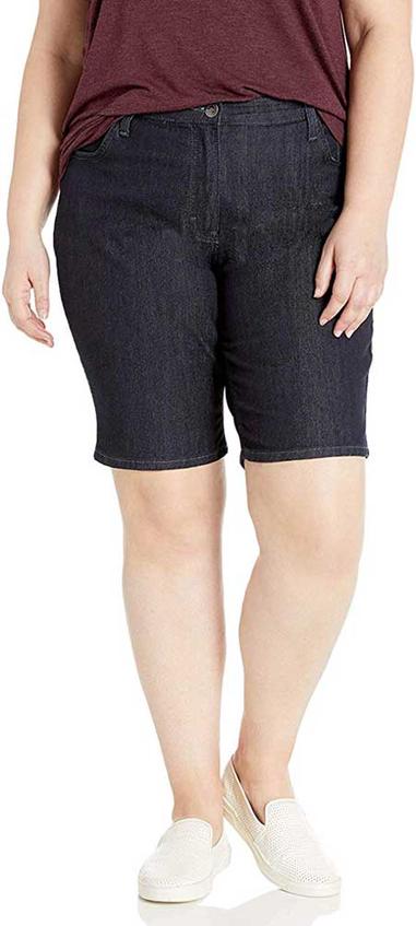 Stretch Is Comfort Women's Plus Size Stretch Performance High Waist  Athletic Booty Shorts