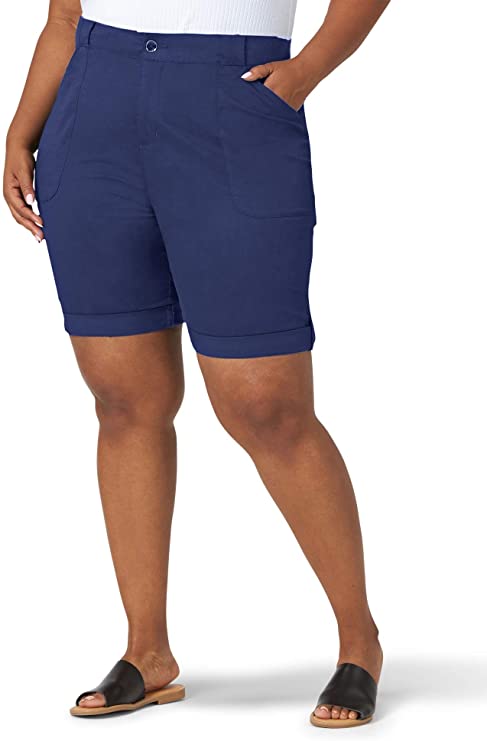 Plus Size Cuffed Shorts 04