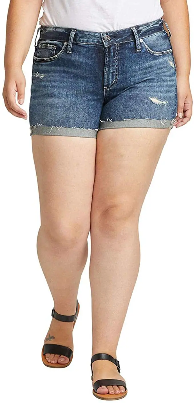 Plus Size Cut-Off Shorts 01