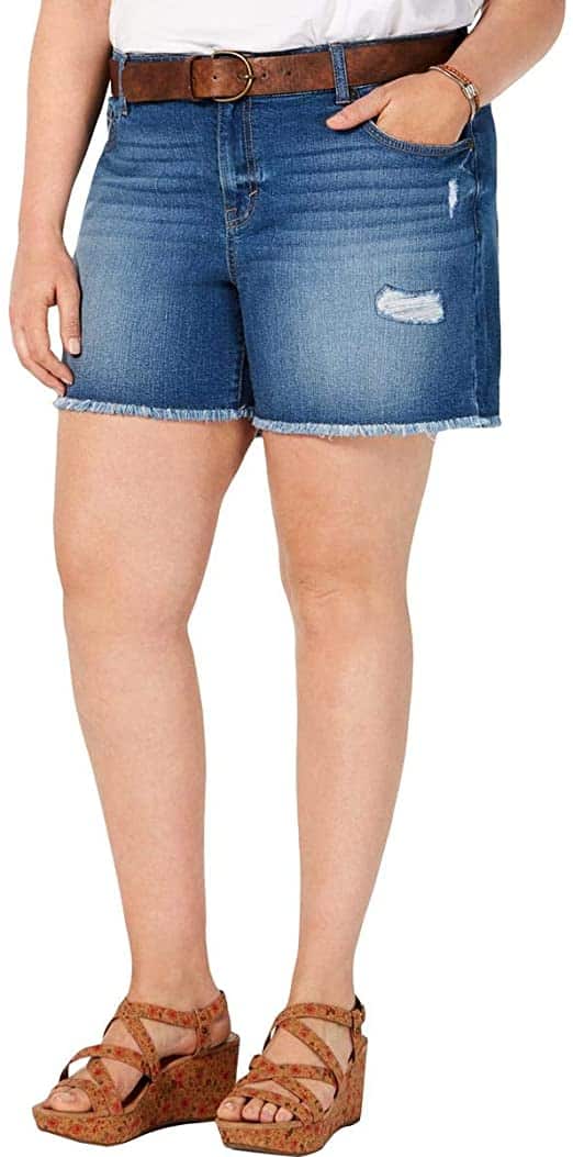 Plus Size Cut-Off Shorts 03