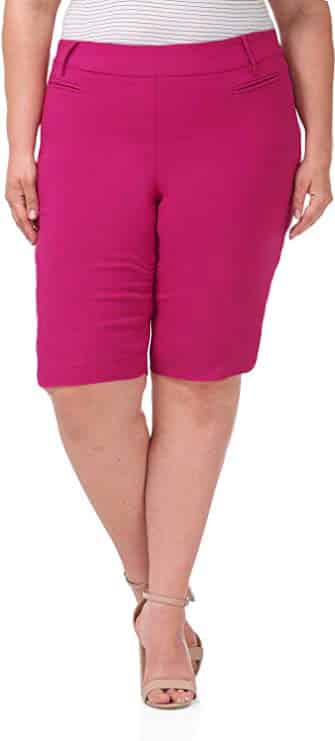 Plus Size Flat-Front Shorts 02