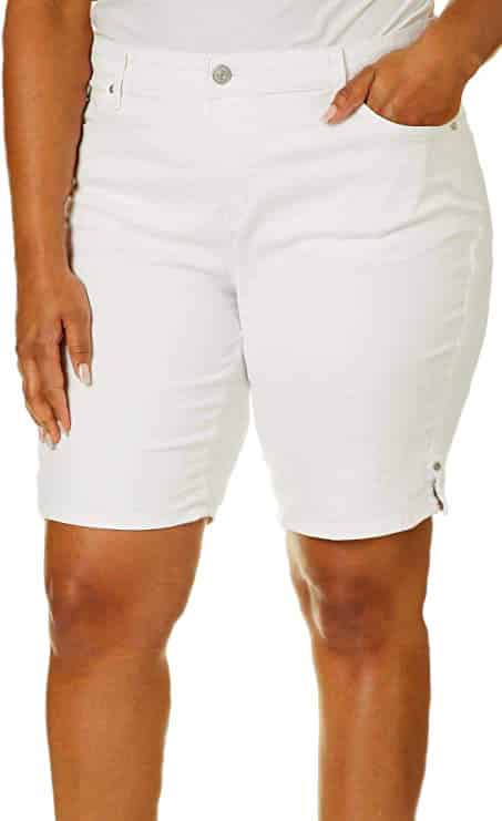 Plus Size Flat-Front Shorts 03