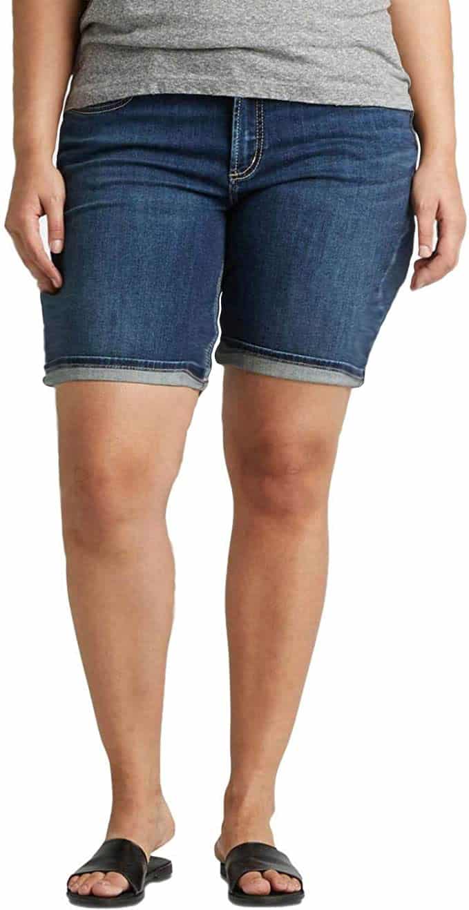 Plus size hot sale knee shorts