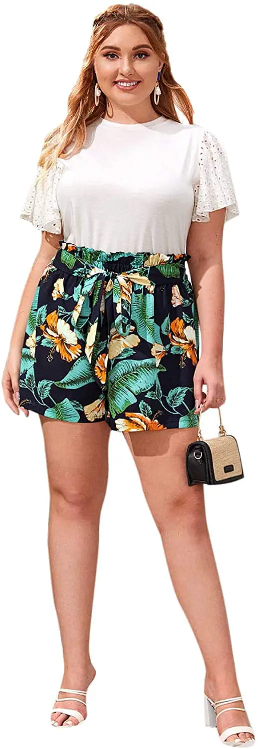 plus size casual shorts