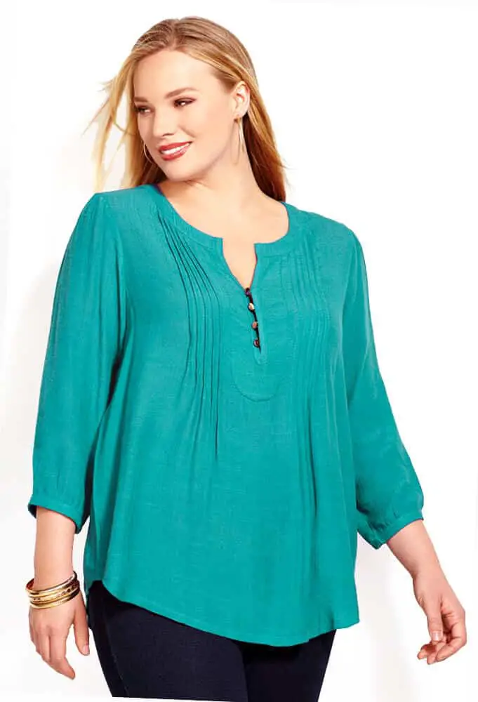 linen turquoise top