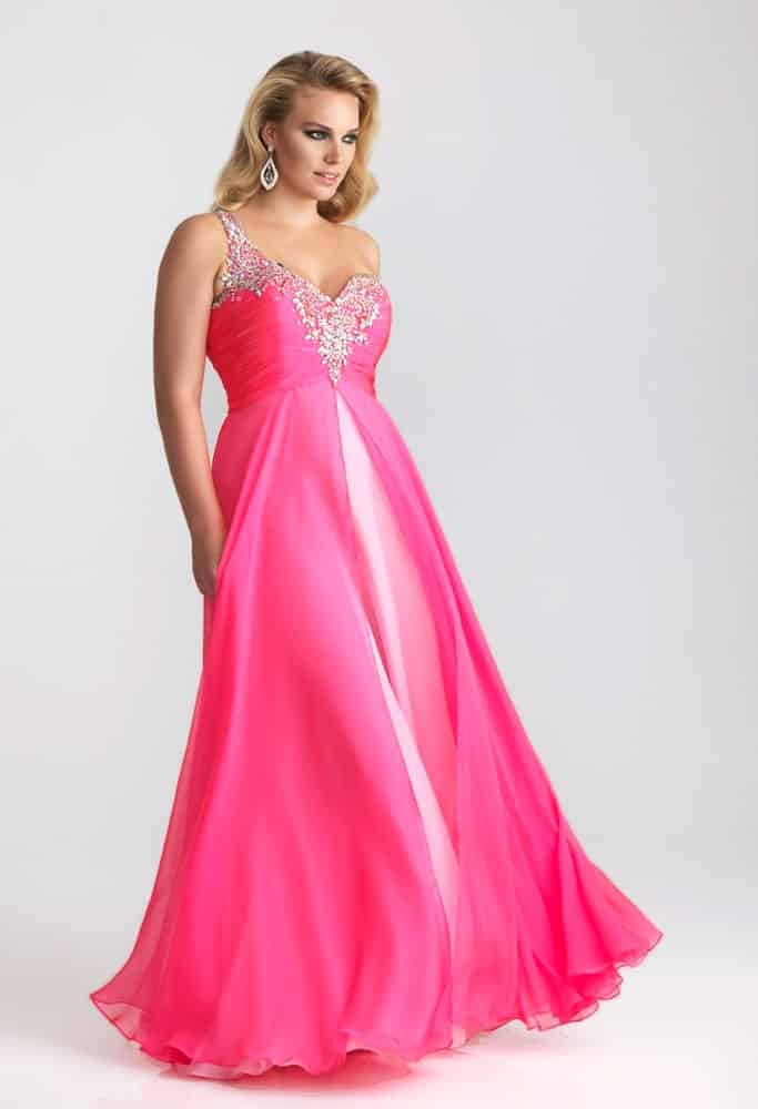 chiffon gown - CurvyPlus