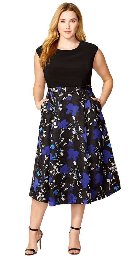 blue floral dress