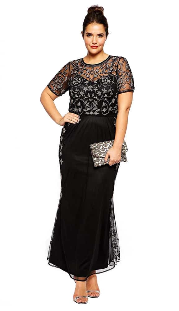 long dress beaded top