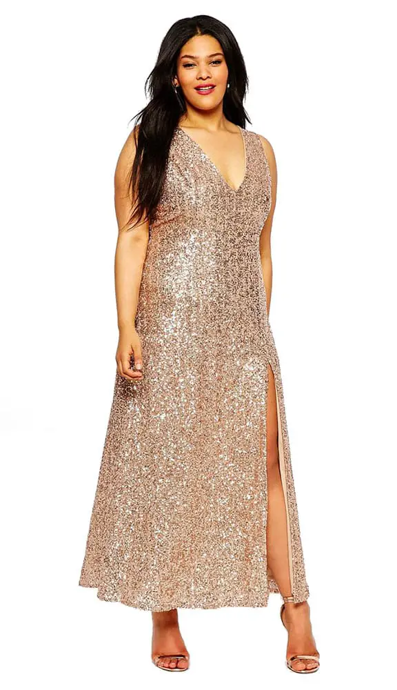 long sequined dress