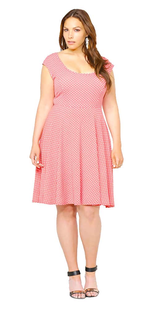 pink polkadot dress