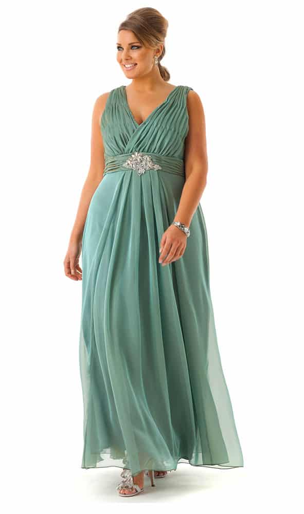 seafoam chiffon dress