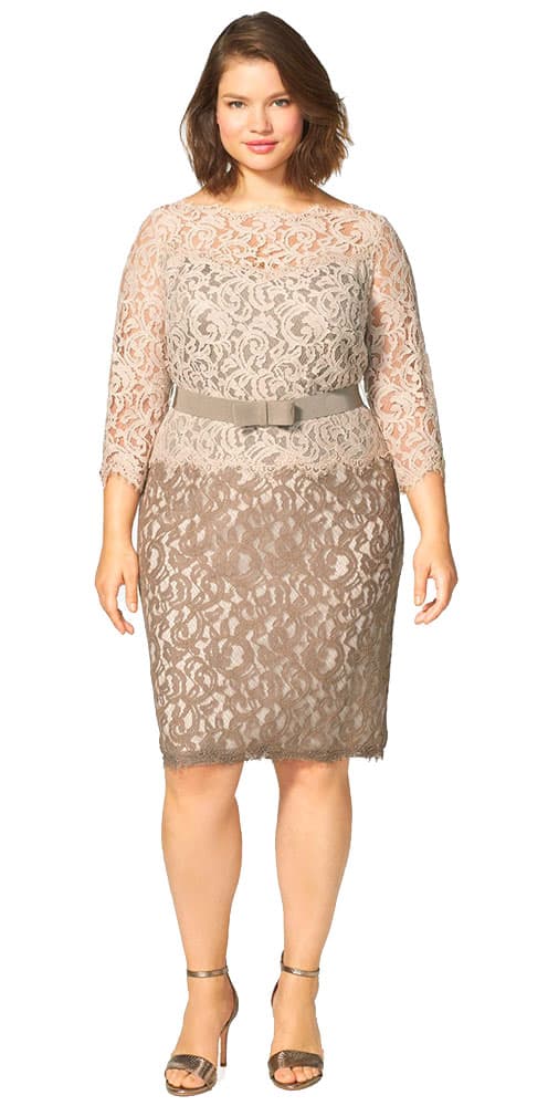 taupe lace dress