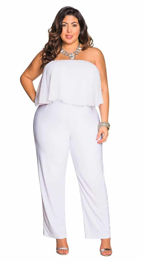 white sleeveless jumpsuit