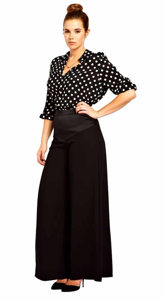 wide leg pant and blouse