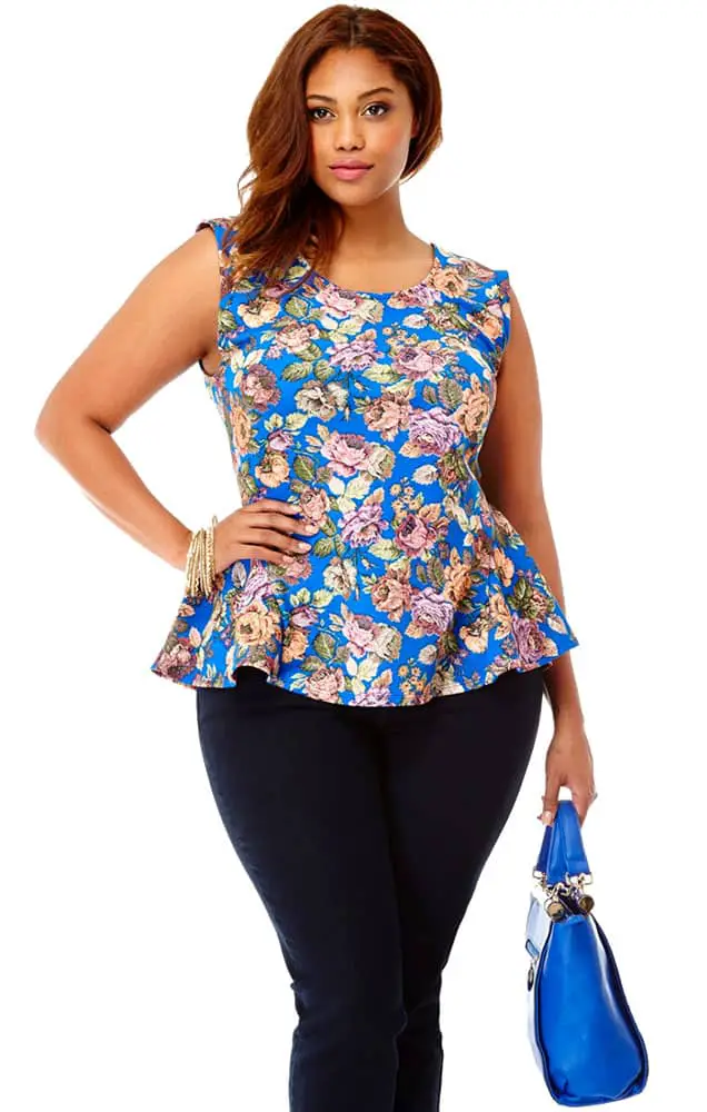 blue floral top