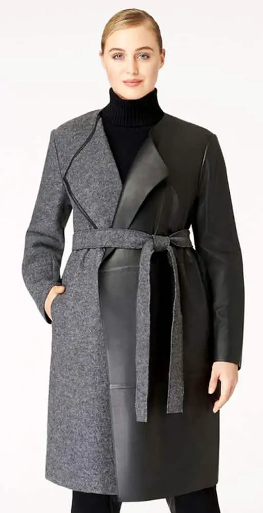Plus Size Belted Coat 03