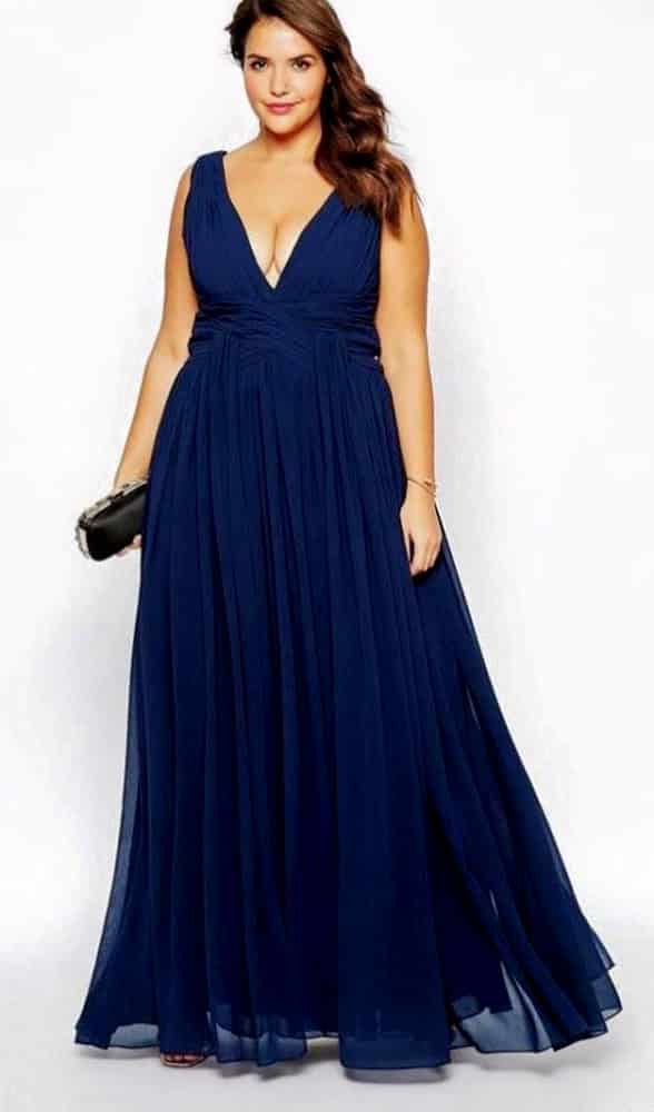 plus size deep plunge dress