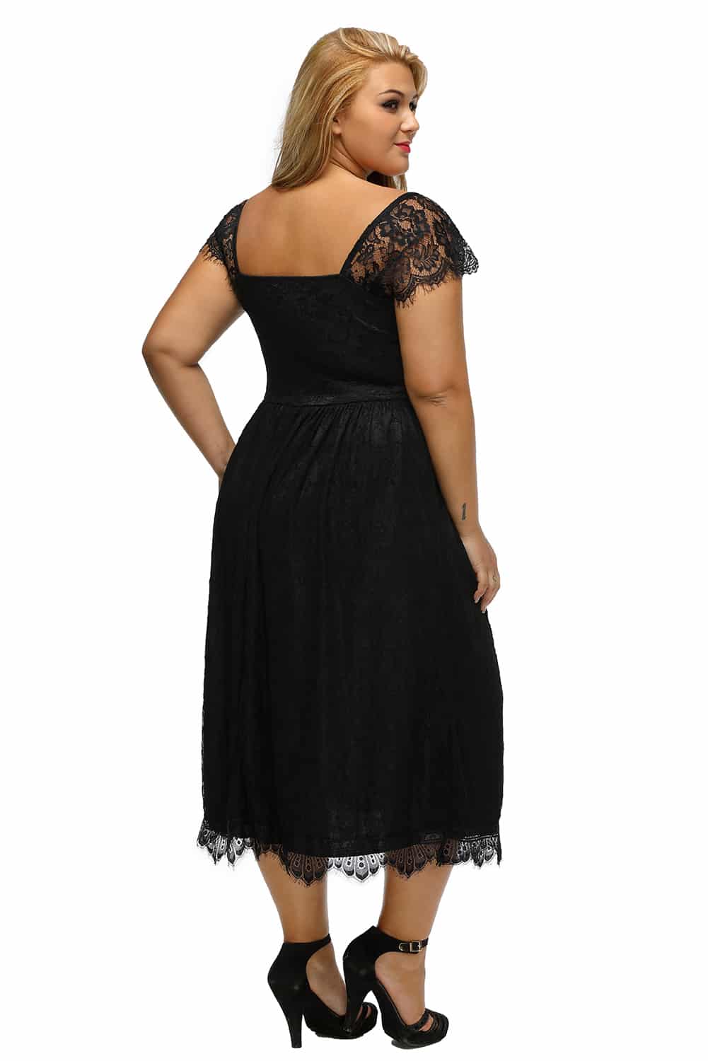 Elegant-Lace-Embellished-Black-Plus-Size-Dress-LC61268-2-58108 - CurvyPlus