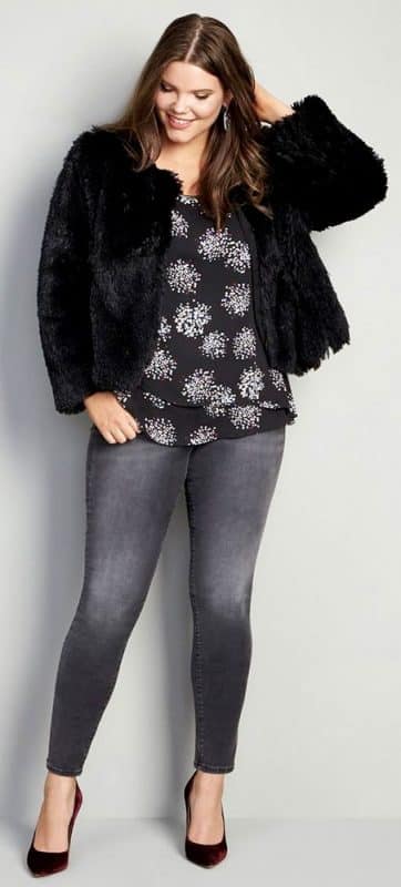 womens plus size black jeans