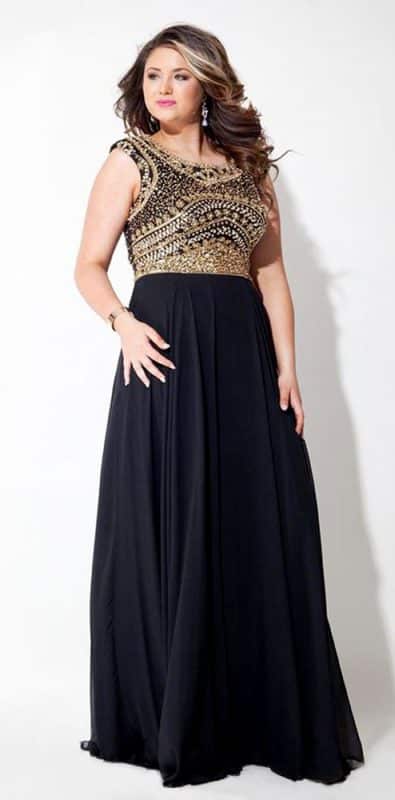 evening gowns for curvy figure