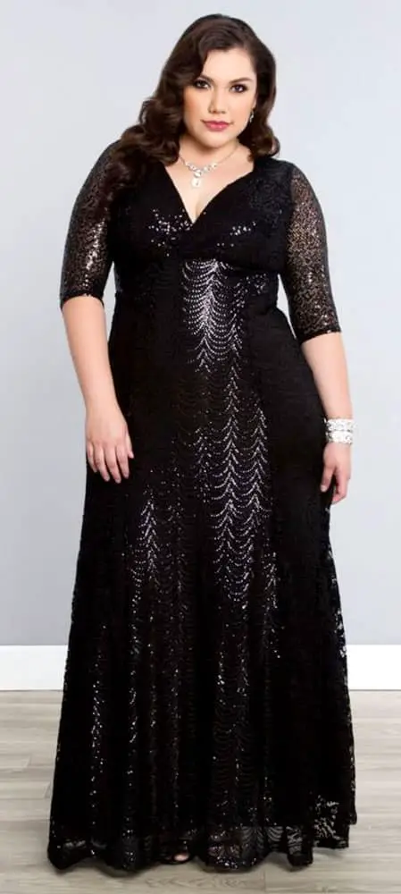 best evening gown style for plus size