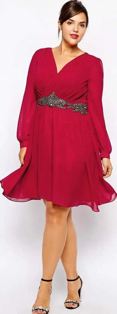 Dresses velvet, red, green, long-sleeve, sparkles 01