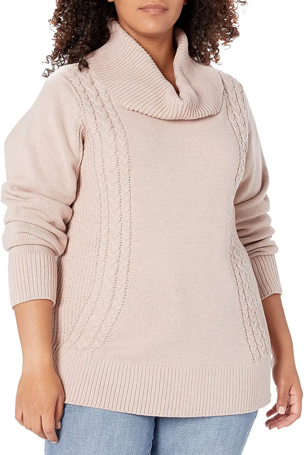 Plus Size Cable Knit Sweater 01