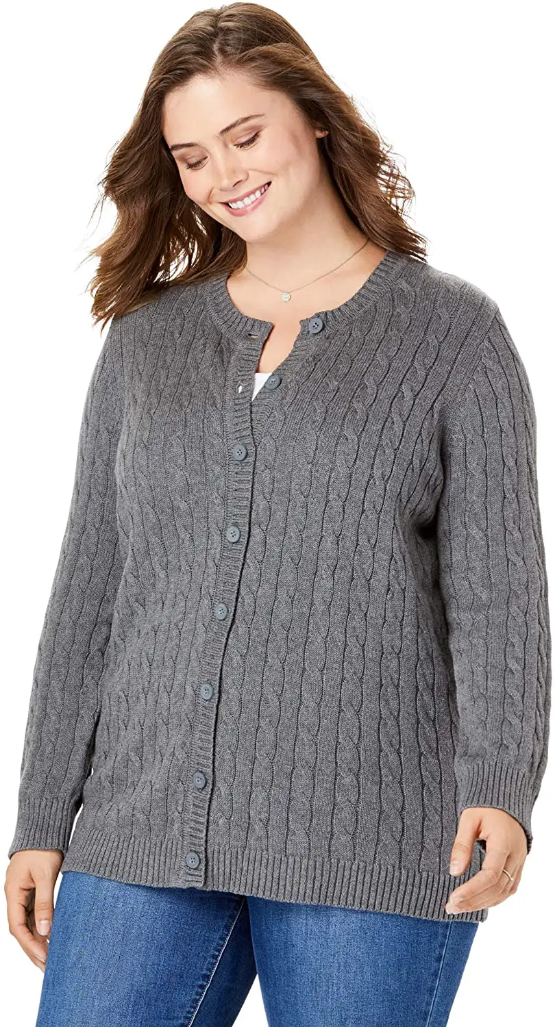 Plus Size Cable Knit Sweater 03